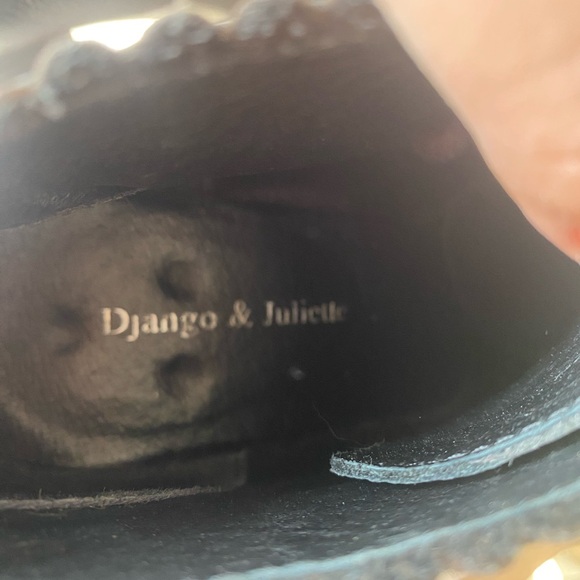 Django & Juliette Black Lace-Up Women's Heeled Booties - Picture 7 of 9